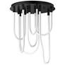 1_ET2 Soleil 20" Black 7-Light LED RD Flush Mount