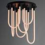 3_ET2 Soleil 20" Black 7-Light LED RD Flush Mount more views