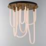 3_ET2 Soleil 20" Natural Aged Brass 7-Light LED RD Flush Mount more views