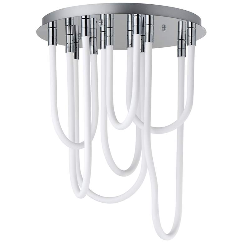 Image 1 ET2 Soleil 20" Polished Chrome 7-Light LED RD Flush Mount