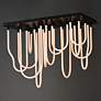 3_ET2 Soleil 42" Black 14-Light LED SQ Flush Mount more views