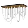 1_ET2 Soleil 42" Natural Aged Brass 14-Light LED SQ Flush Mount