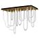 ET2 Soleil 42" Natural Aged Brass 14-Light LED SQ Flush Mount