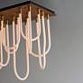 3_ET2 Soleil 42" Natural Aged Brass 14-Light LED SQ Flush Mount more views