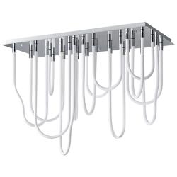 ET2 Soleil 42" Polished Chrome 14-Light LED SQ Flush Mount
