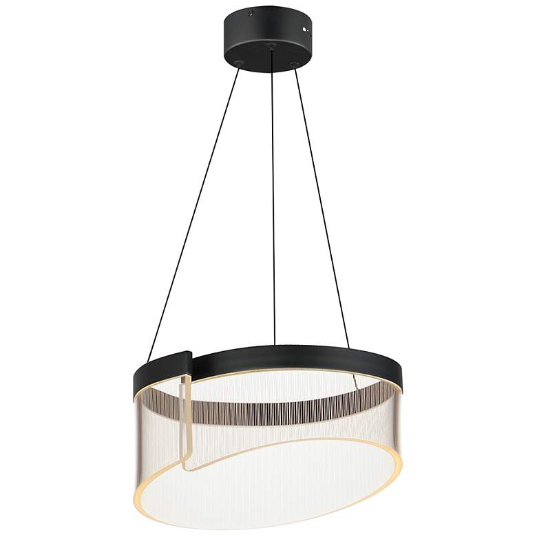 Image 1 ET2 Sonata 14" Wide Black LED Pendant Light