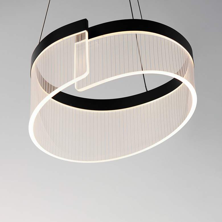 Image 3 ET2 Sonata 14" Wide Black LED Pendant Light more views