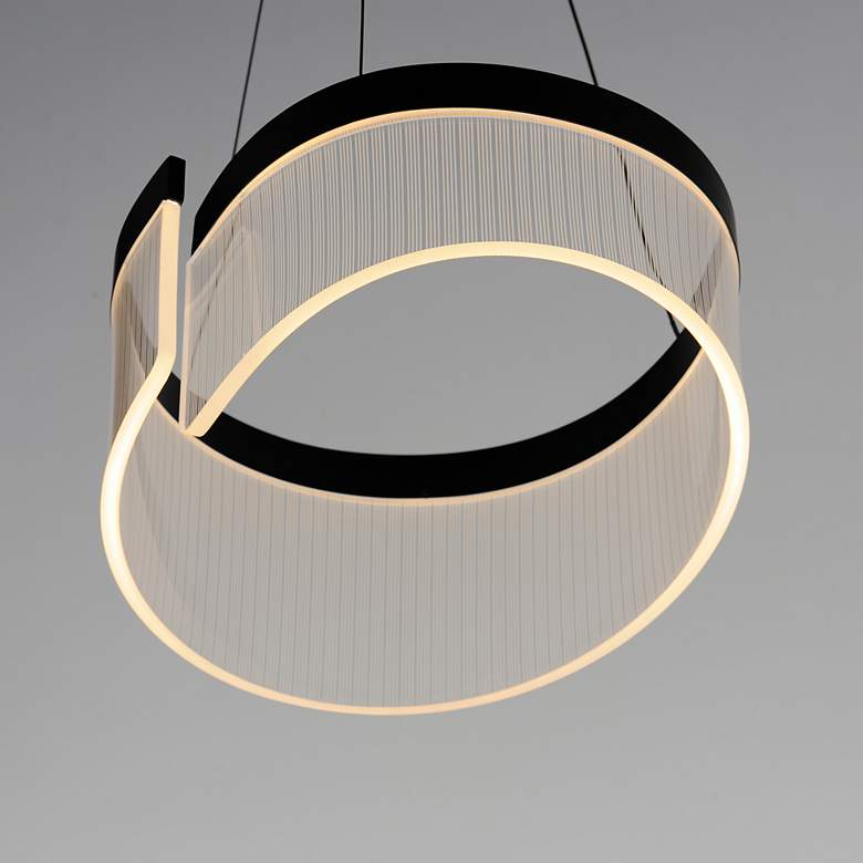 Image 4 ET2 Sonata 14" Wide Black LED Pendant Light more views