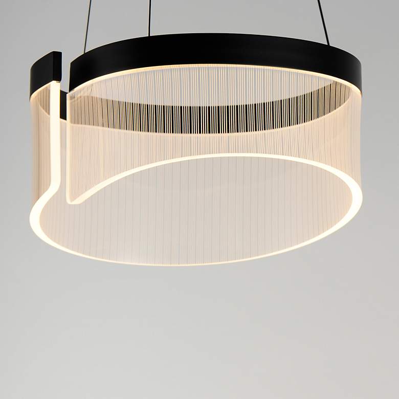 Image 6 ET2 Sonata 14" Wide Black LED Pendant Light more views