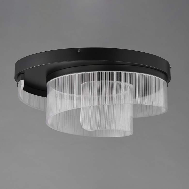 Image 2 ET2 Sonata 20" Wide Black LED Flush Mount more views