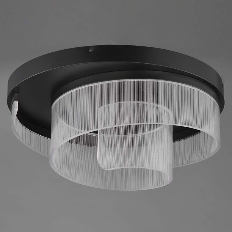 Image 4 ET2 Sonata 20" Wide Black LED Flush Mount more views