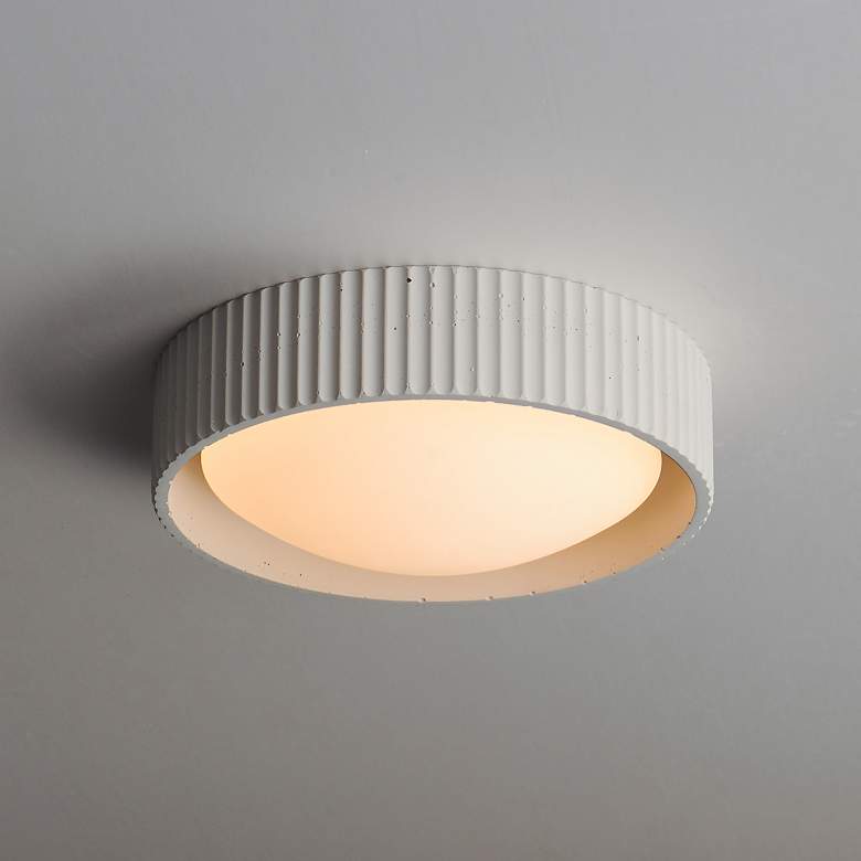 Image 1 ET2 Souffle 10 1/2" Wide Chalk White LED Ceiling Light
