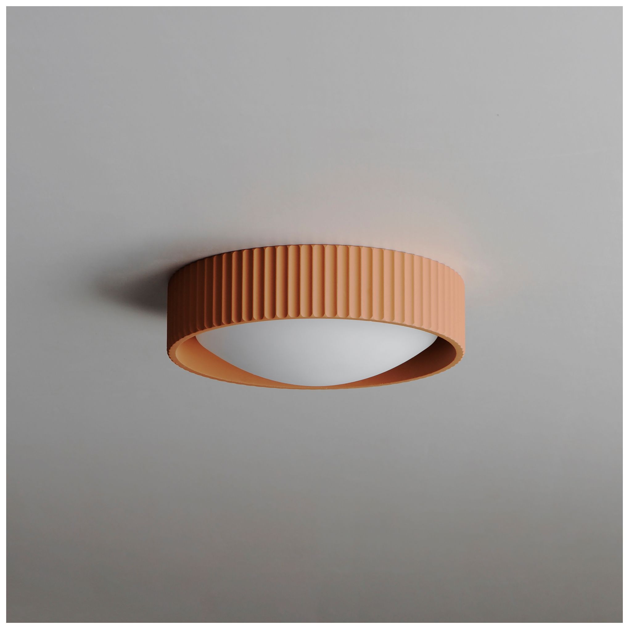 Image 7 ET2 Souffle 10 1/2" Wide Terra Cotta LED Ceiling Light more views