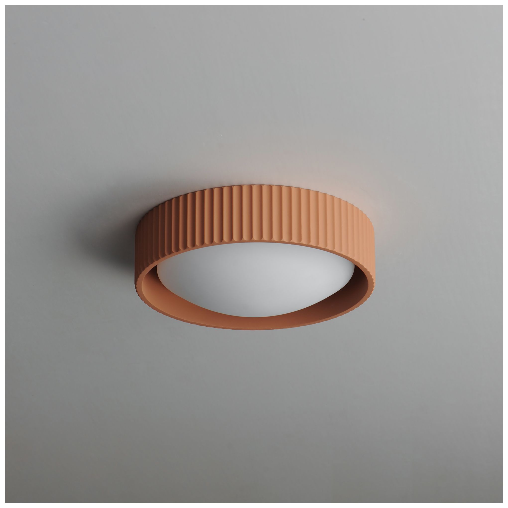 ET2 Souffle 10 1/2" Wide Terra Cotta LED Ceiling Light