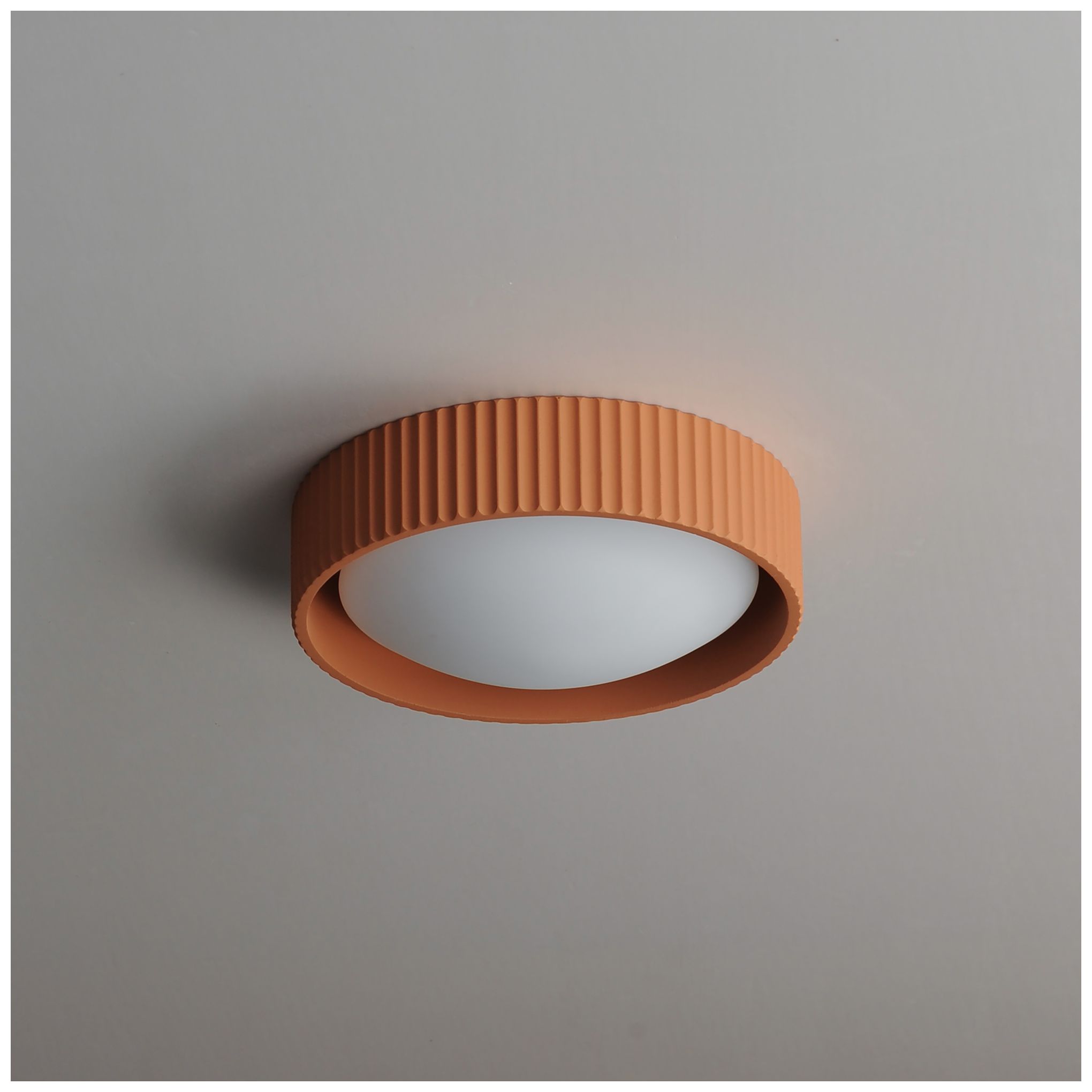 ET2 Souffle 10 1/2" Wide Terra Cotta LED Ceiling Light