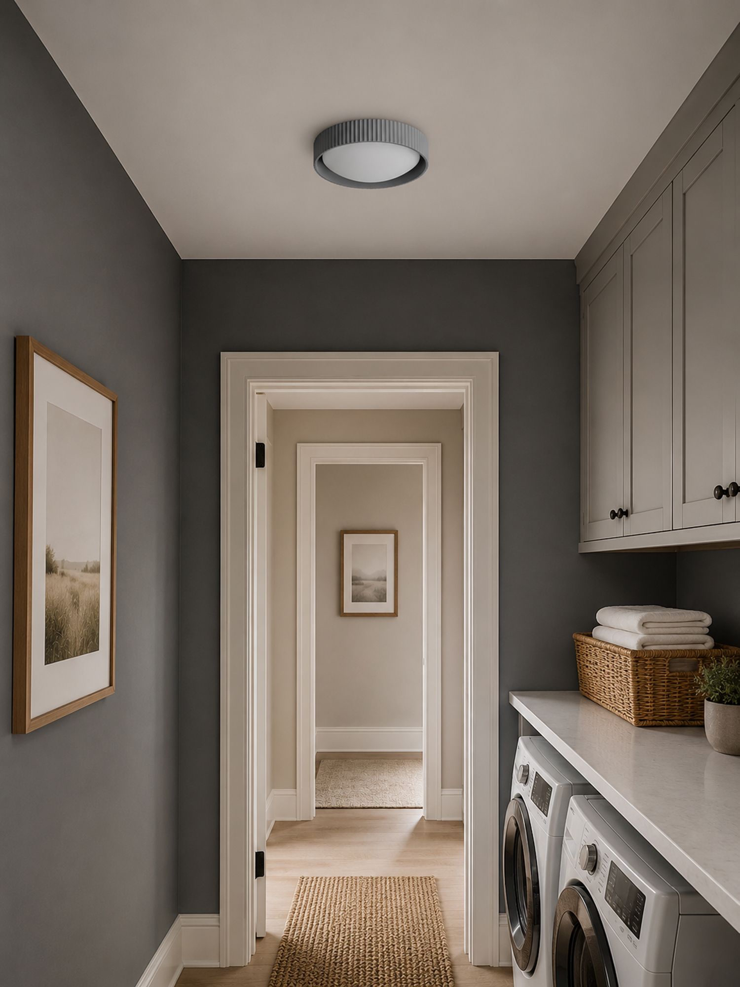 Image 6 ET2 Souffle 13 3/4" Wide Gray LED Ceiling Light more views