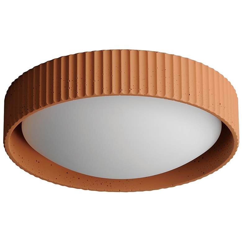 Image 2 ET2 Souffle 13 3/4" Wide Terra Cotta LED Ceiling Light