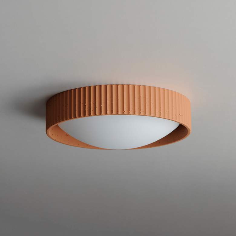 Image 3 ET2 Souffle 13 3/4" Wide Terra Cotta LED Ceiling Light more views