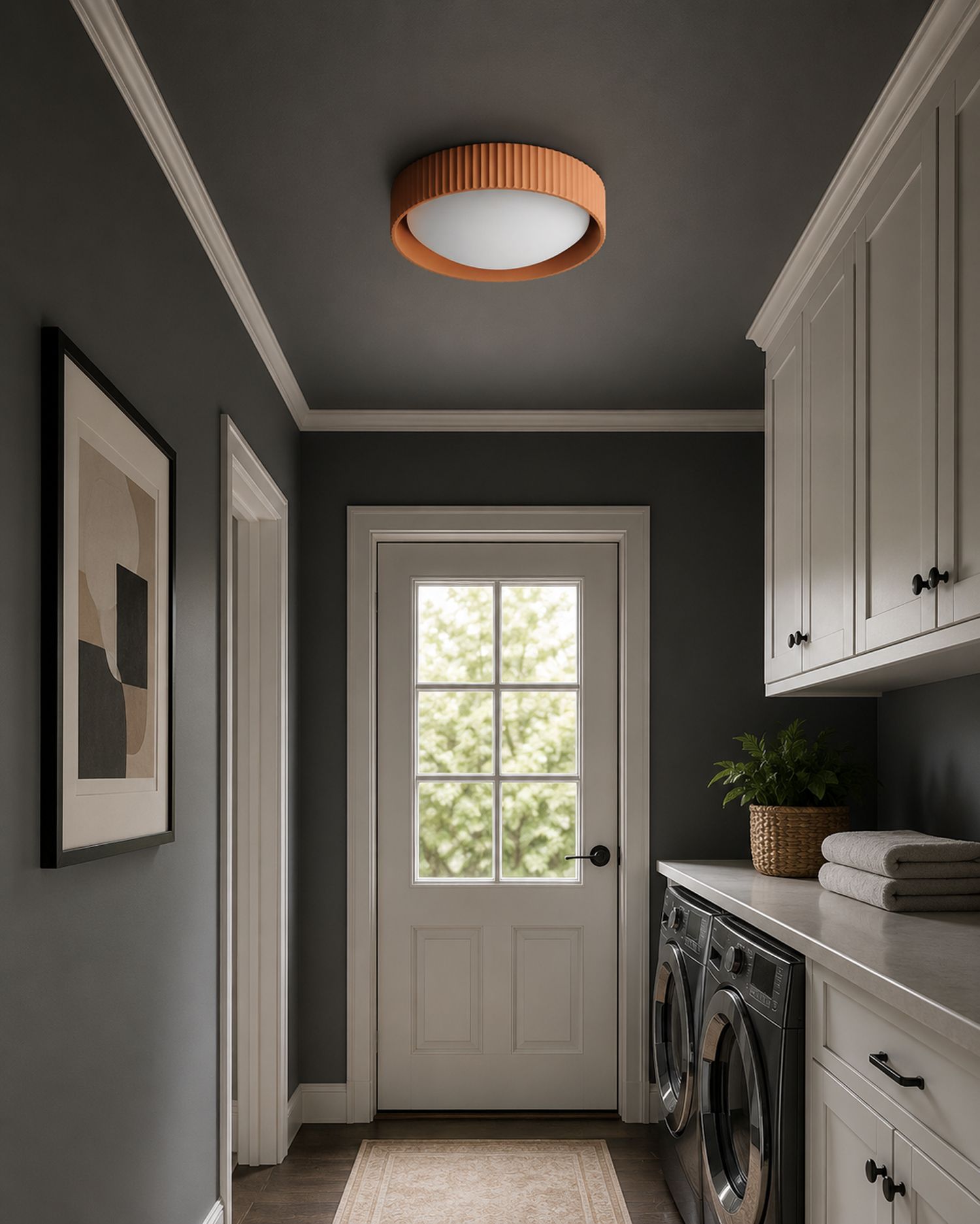 Image 6 ET2 Souffle 13 3/4" Wide Terra Cotta LED Ceiling Light more views