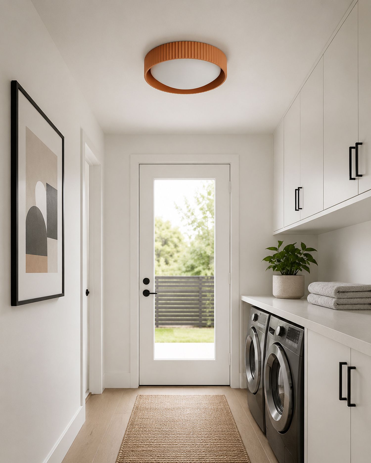 Image 7 ET2 Souffle 13 3/4" Wide Terra Cotta LED Ceiling Light more views
