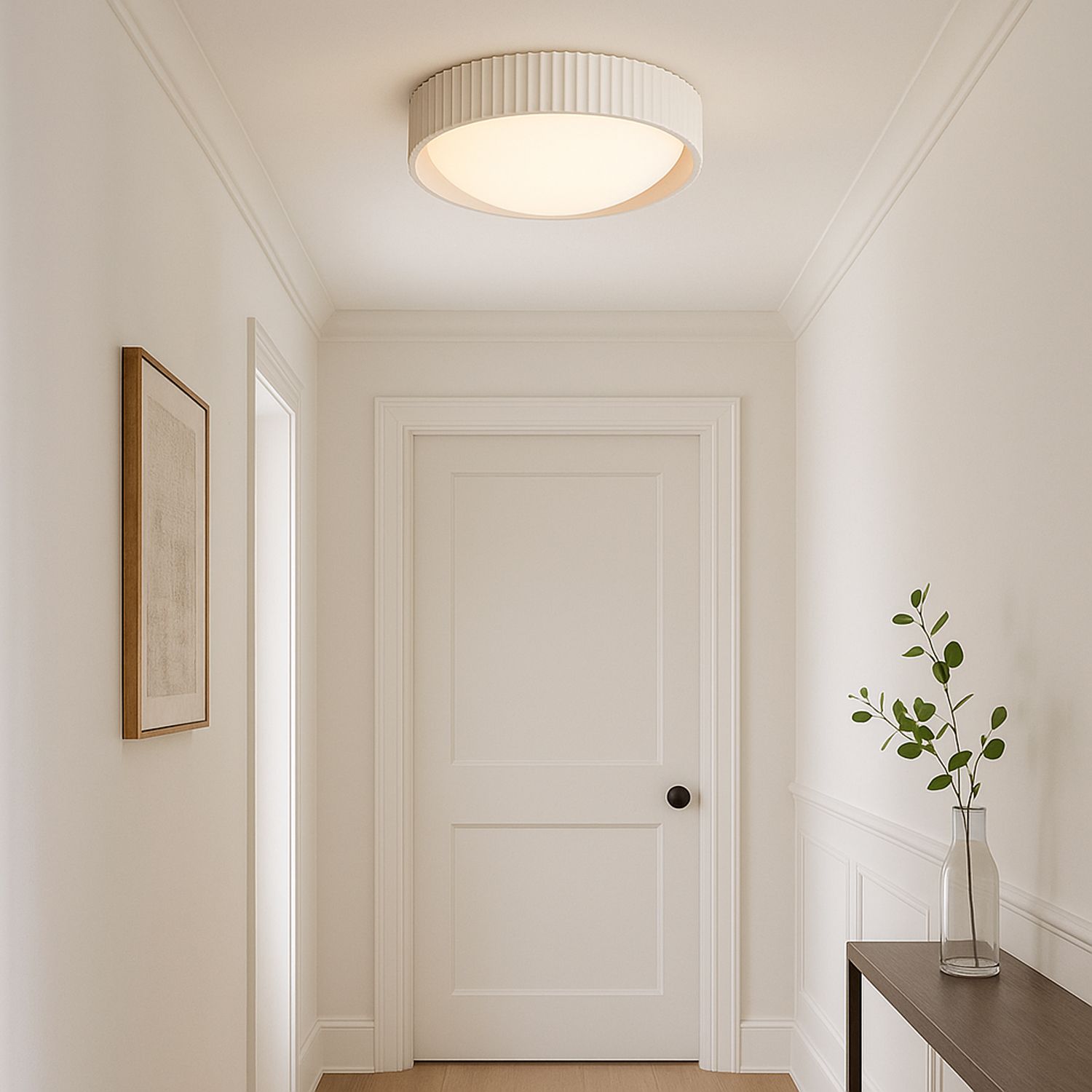 ET2 Souffle 14" White Finish Modern LED Flush Mount Ceiling Light