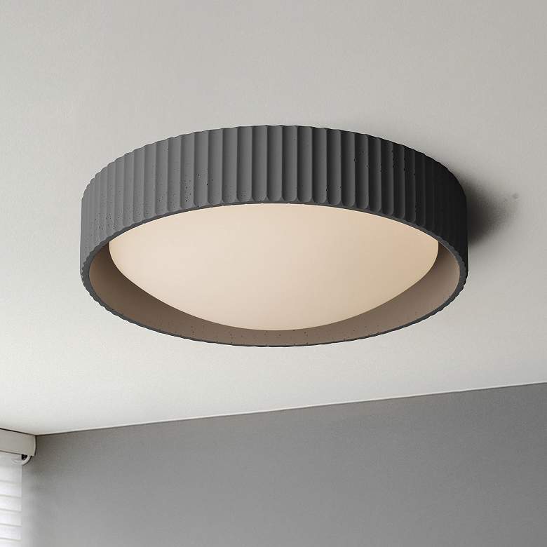 Image 1 ET2 Souffle 18" Wide Gray LED Ceiling Light