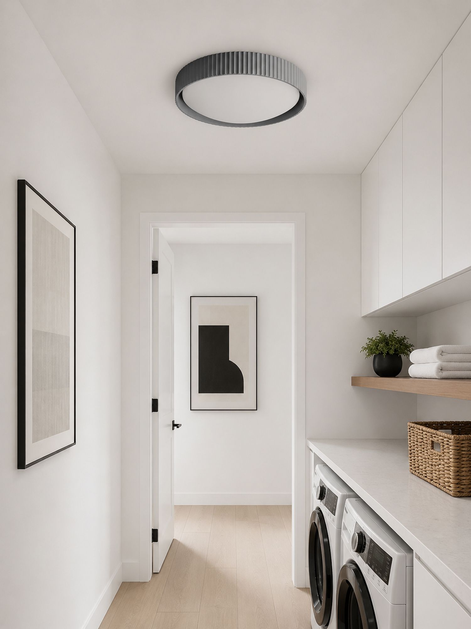 ET2 Souffle 18" Wide Gray LED Ceiling Light