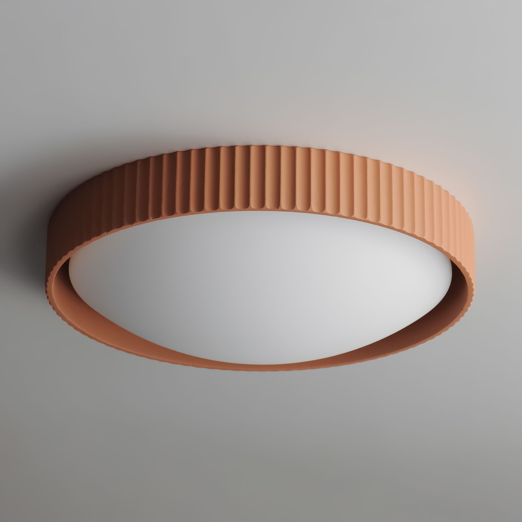 Image 3 ET2 Souffle 18" Wide Terra Cotta LED Ceiling Light more views