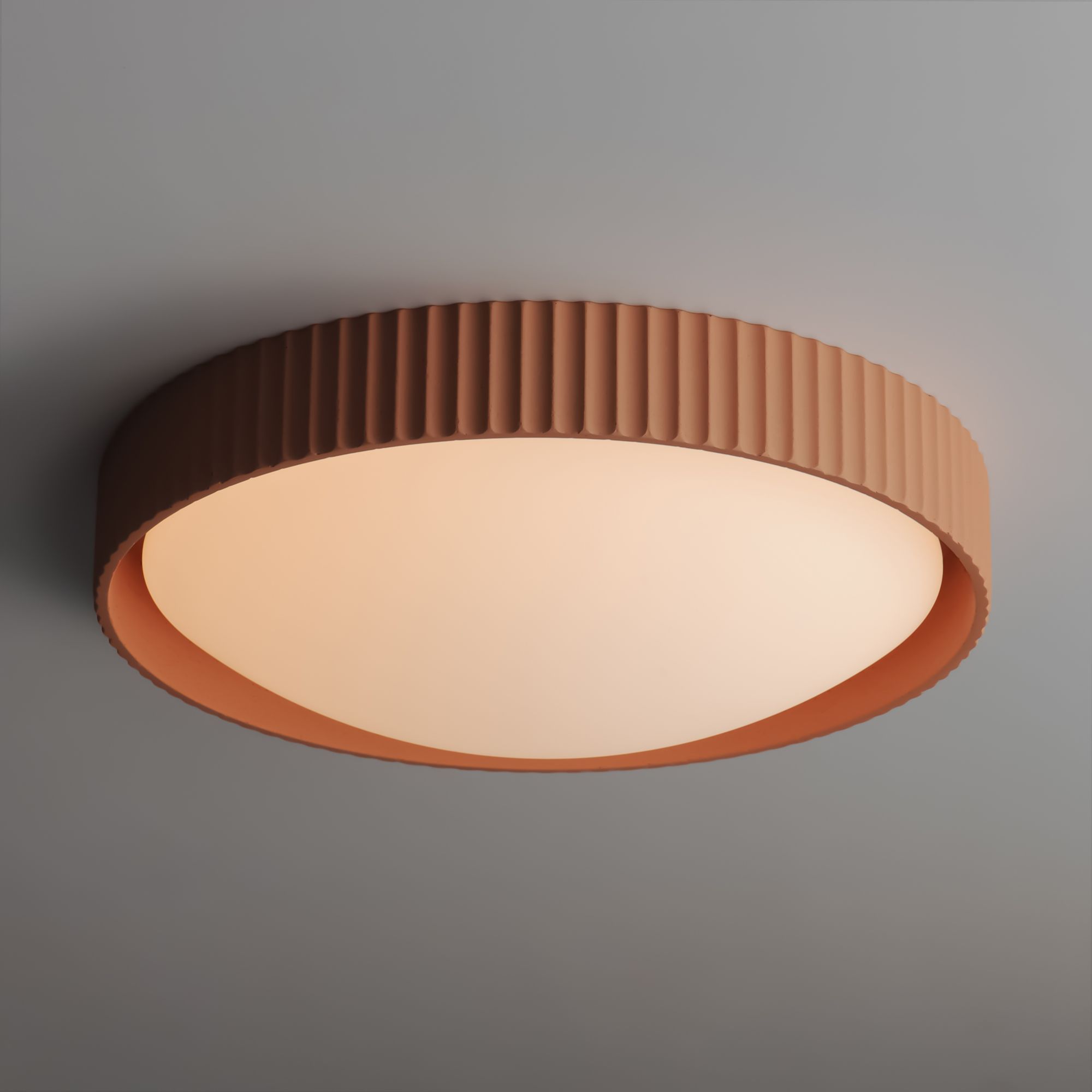 Image 4 ET2 Souffle 18" Wide Terra Cotta LED Ceiling Light more views