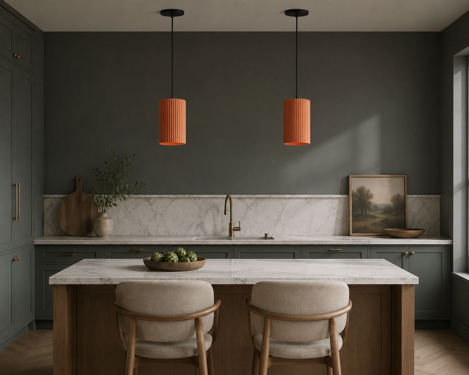 ET2 Souffle 5 3/4" Wide Terra Cotta LED Mini Pendant