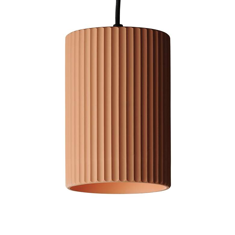 Image 3 ET2 Souffle 5 3/4" Wide Terra Cotta LED Mini Pendant more views
