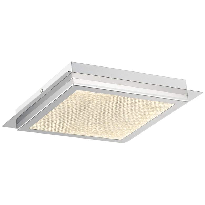 Image 1 ET2 Sparkler 13"W Square Polished Chrome LED Ceiling Light