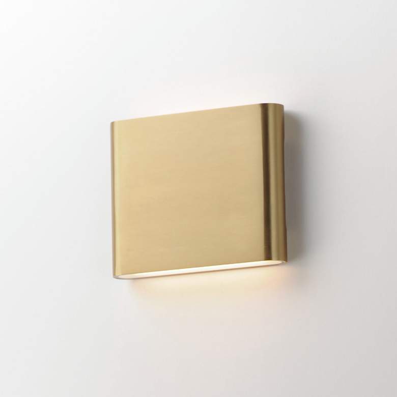 Image 4 ET2 Spartan 6 1/4"H Natural Aged Brass ADA LED Wall Sconce more views