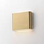 4_ET2 Spartan 6 1/4"H Natural Aged Brass ADA LED Wall Sconce more views