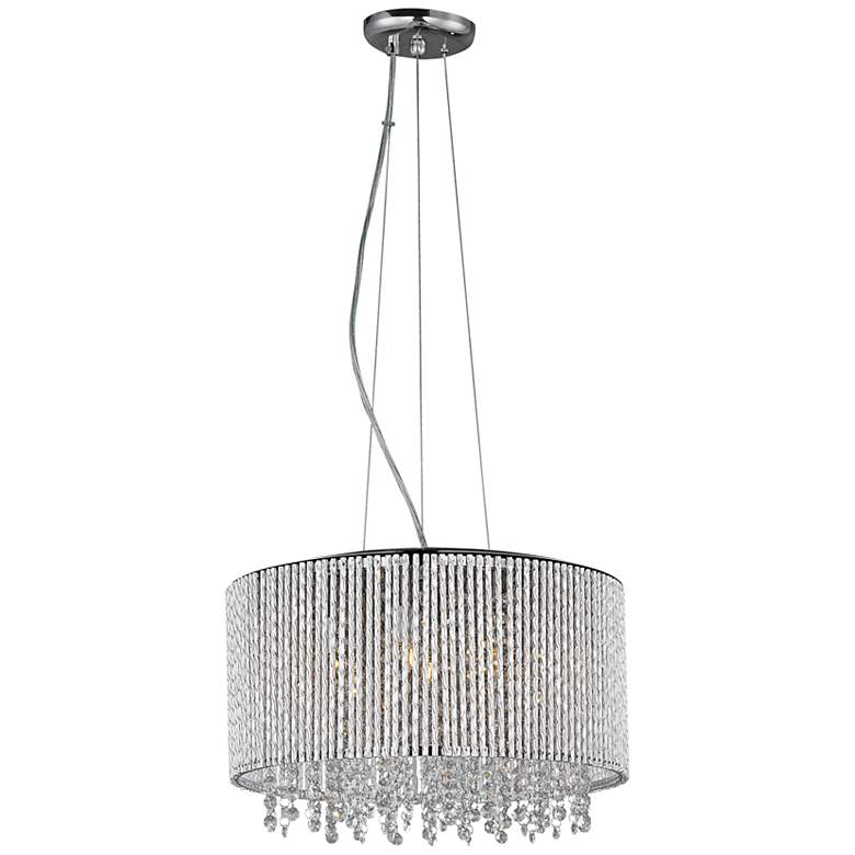 Image 2 ET2 Spiral 16 3/4" Wide 7-Light Chrome Pendant Light