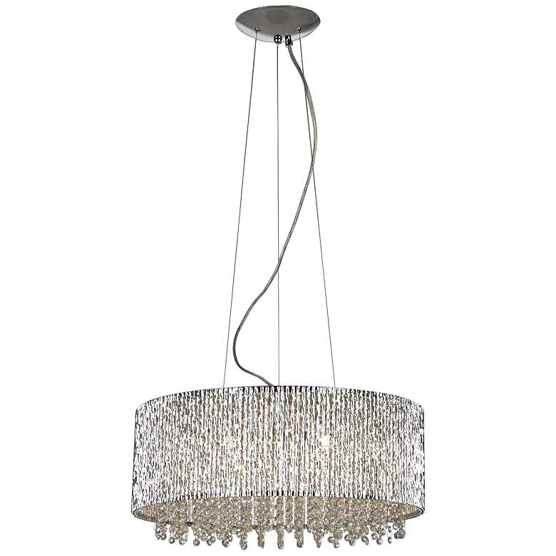 Image 3 ET2 Spiral 22 1/2 inch Wide 10-Light Crystal Pendant Light