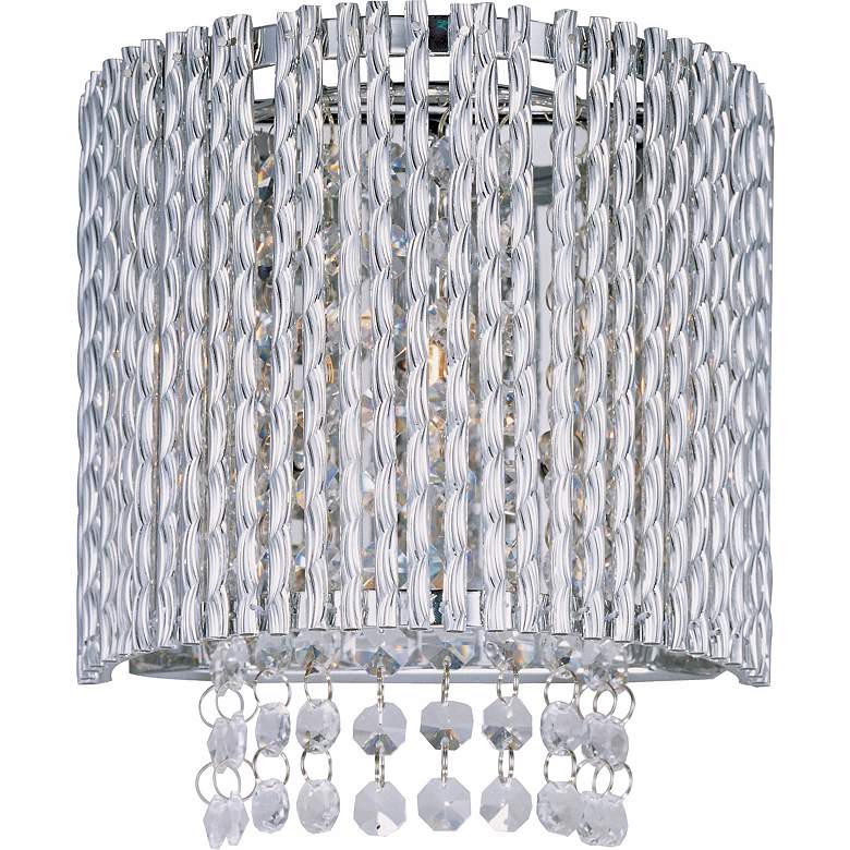 Image 1 ET2 Spiral Polished Chrome 7 1/2 inch Wide Wall Sconce