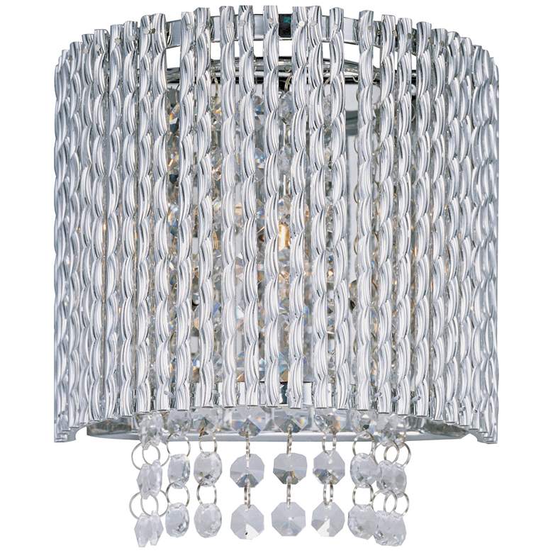 Image 1 ET2 Spiral Polished Chrome 7 1/2" Wide Wall Sconce