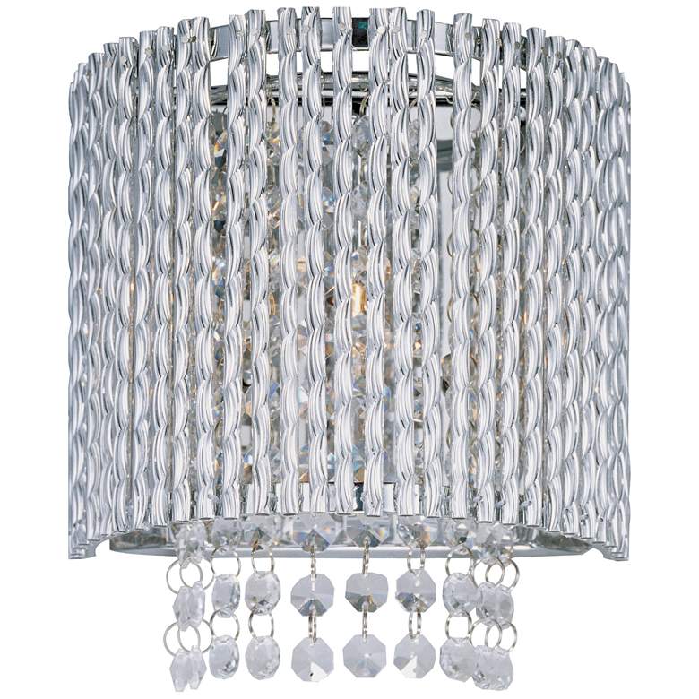 Image 1 ET2 Spiral Polished Chrome 7 1/2 inch Wide Wall Sconce