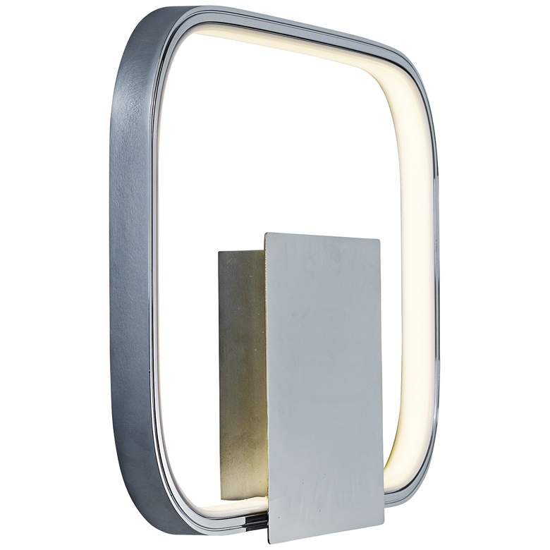 Image 1 ET2 Squared 10" High Polished Chrome LED Wall Sconce