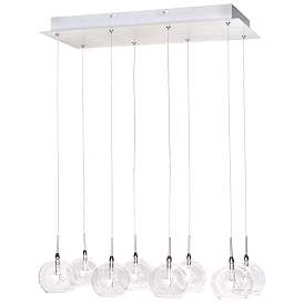 Image1 of ET2 Starburst 26" Wide Modern 8-Light Linear Pendant Chandelier