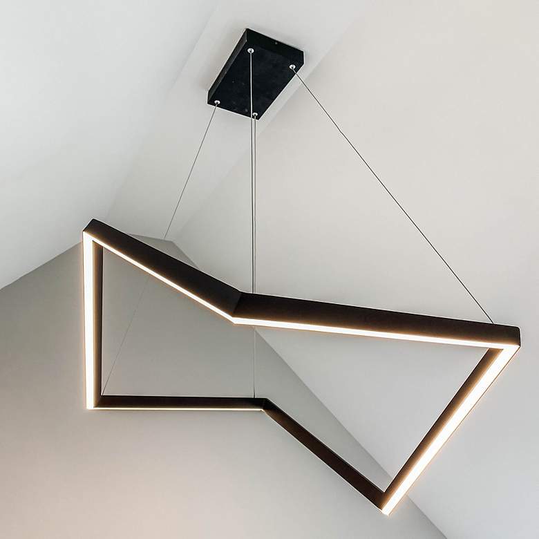 Image 1 ET2 Stealth 21 1/4 inch Wide Black LED Pendant Light