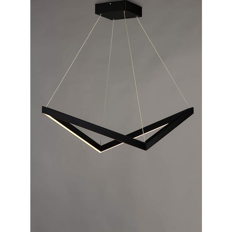 Image 6 ET2 Stealth 21 1/4" Wide Black LED Pendant Light more views