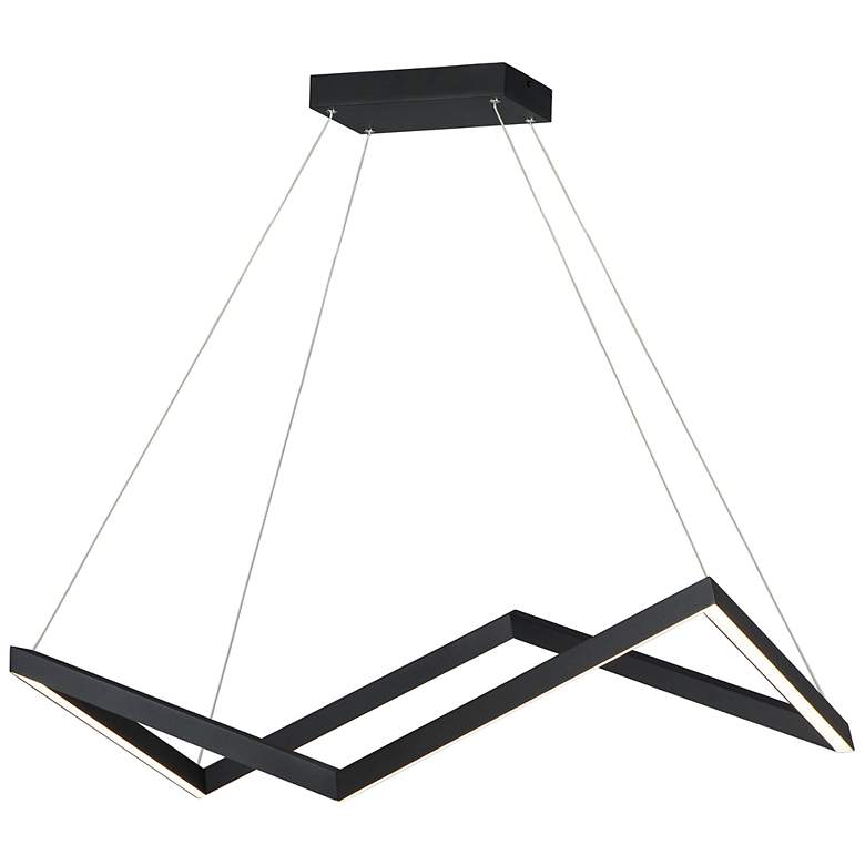 Image 2 ET2 Stealth 34 3/4 inchW Black LED Kitchen Island Light Pendant