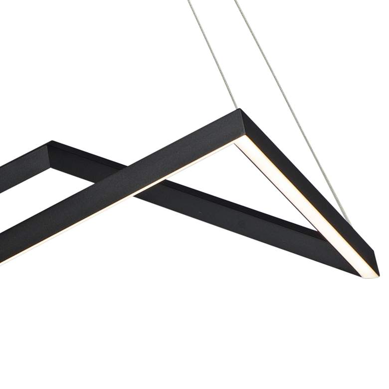 Image 3 ET2 Stealth 34 3/4"W Black LED Kitchen Island Light Pendant more views
