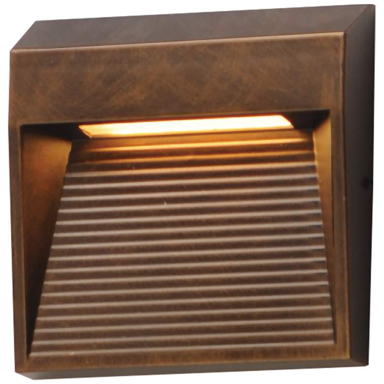 Image 1 ET2 Steppes 4 3/4" High Antique Bronze Small LED Outdoor Wall Sconce