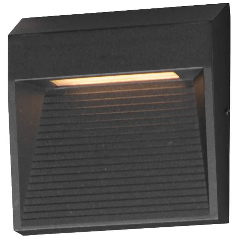 Image 1 ET2 Steppes 4 3/4" High Black Small LED Outdoor Wall Sconce