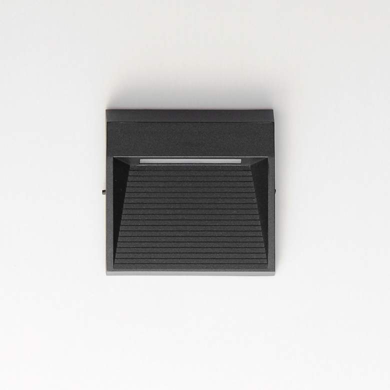 Image 2 ET2 Steppes 4 3/4" High Black Small LED Outdoor Wall Sconce more views