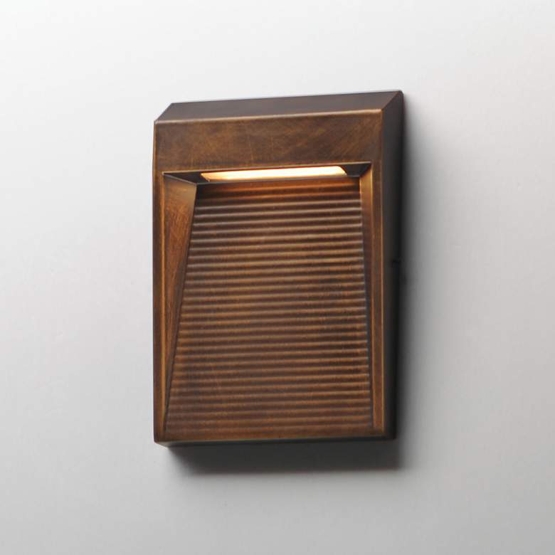 Image 4 ET2 Steppes 6 3/4" High Antique Bronze LED Outdoor Wall Sconce more views