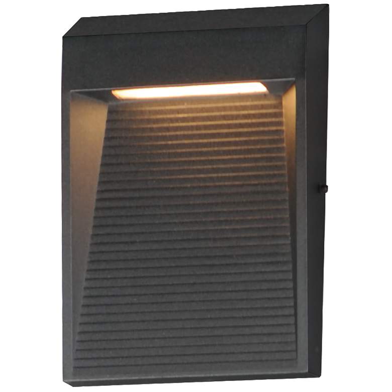 Image 1 ET2 Steppes 6 3/4" High Black LED Outdoor Wall Sconce